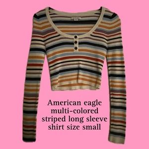 Americn Eagle Multi-colored Striped Shirt